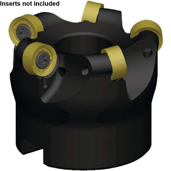 Kennametal - 40.8mm Cut Diam, 5mm Max Depth, 3/4" Arbor Hole, 6 Inserts, RN_J10T3M0_N__ Insert Style, Indexable Copy Face Mill - RODEKA 10 Cutter Style, 38,300 Max RPM, 2 High, Through Coolant, Series Rodeka - USA Tool & Supply