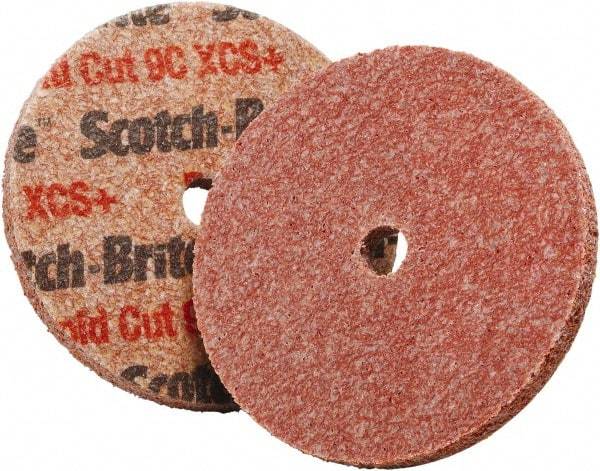 3M - 3" Diam, 1/4" Face Width, 3/8" Center Hole, Extra Coarse Grade, Ceramic Deburring Wheel - Unitized, Hard Density 9 Grade - USA Tool & Supply