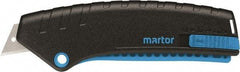 Martor USA - Retractable Utility Knife - Black & Blue Handle - USA Tool & Supply