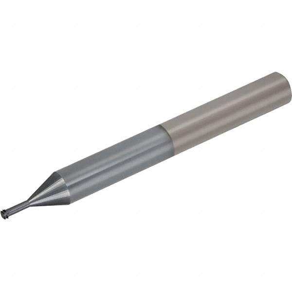 Vargus - M3x0.50 ISO, 2.4mm Cutting Diam, 4 Flute, Solid Carbide Helical Flute Thread Mill - Internal Thread, 0.5mm LOC, 76mm OAL, 6mm Shank Diam - USA Tool & Supply