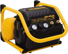 DeWALT - 1.1 hp, 3.0 CFM, Horizontal Portable Compressor - 2.5 Gal Tank, 12 Amp, 200 psi, 120V (60 Hz) - USA Tool & Supply