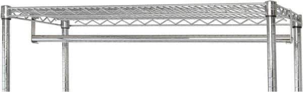 Quantum Storage - Open Shelving Accessory/Component - Chrome, Chrome Finish, 36" Long, Use with Wire Shelving Units - USA Tool & Supply