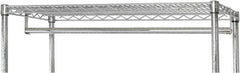 Quantum Storage - Open Shelving Accessory/Component - Chrome, Chrome Finish, 24" Long, Use with Wire Shelving Units - USA Tool & Supply