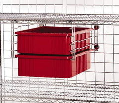 Quantum Storage - 2" Wide, Open Shelving Accessory/Component - Chrome, Chrome Finish, 24" Long, Use with Wire Shelving Units - USA Tool & Supply