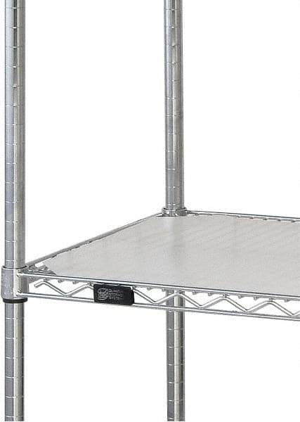 Quantum Storage - 18" Wide, Open Shelving Accessory/Component - HDPE, Polyethylene Finish, 72" Long, Use with Wire Shelving Units - USA Tool & Supply