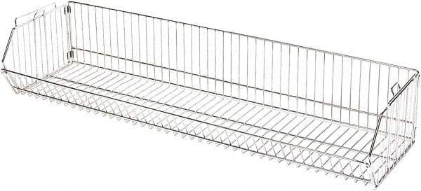 Quantum Storage - 20" Wide, Open Shelving Accessory/Component - Chrome, Chrome Finish, 48" Long, Use with Wire Shelving Units - USA Tool & Supply
