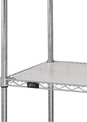 Quantum Storage - 18" Wide, Open Shelving Accessory/Component - HDPE, Polyethylene Finish, 48" Long, Use with Wire Shelving Units - USA Tool & Supply