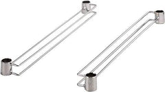 Quantum Storage - 2" Wide, Open Shelving Accessory/Component - Chrome, Chrome Finish, 24" Long, Use with Wire Shelving Units - USA Tool & Supply