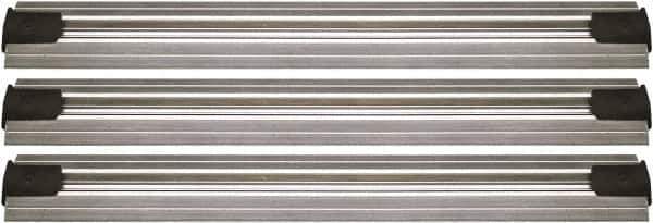 Quantum Storage - 2-1/2" Wide, Open Shelving Accessory/Component - Aluminum, Anodized Aluminum Finish, 72" Long, Use with Wire Shelving Units - USA Tool & Supply