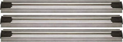 Quantum Storage - 2-1/2" Wide, Open Shelving Accessory/Component - Aluminum, Anodized Aluminum Finish, 72" Long, Use with Wire Shelving Units - USA Tool & Supply