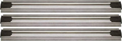 Quantum Storage - 2-1/2" Wide, Open Shelving Accessory/Component - Aluminum, Anodized Aluminum Finish, 84" Long, Use with Wire Shelving Units - USA Tool & Supply