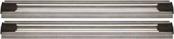 Quantum Storage - 2-1/2" Wide, Open Shelving Accessory/Component - Aluminum, Anodized Aluminum Finish, 204" Long, Use with Wire Shelving Units - USA Tool & Supply