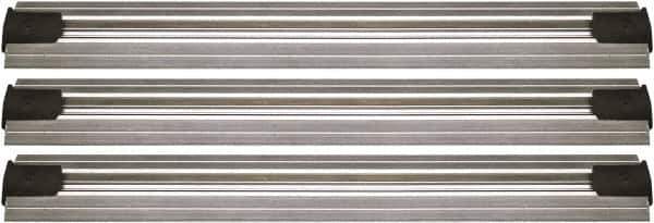 Quantum Storage - 2-1/2" Wide, Open Shelving Accessory/Component - Aluminum, Anodized Aluminum Finish, 96" Long, Use with Wire Shelving Units - USA Tool & Supply