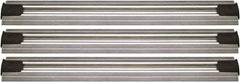 Quantum Storage - 2-1/2" Wide, Open Shelving Accessory/Component - Aluminum, Anodized Aluminum Finish, 96" Long, Use with Wire Shelving Units - USA Tool & Supply