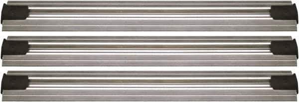 Quantum Storage - 2-1/2" Wide, Open Shelving Accessory/Component - Aluminum, Anodized Aluminum Finish, 108" Long, Use with Wire Shelving Units - USA Tool & Supply