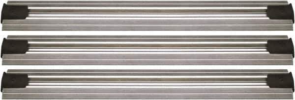 Quantum Storage - 2-1/2" Wide, Open Shelving Accessory/Component - Aluminum, Anodized Aluminum Finish, 120" Long, Use with Wire Shelving Units - USA Tool & Supply