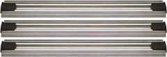 Quantum Storage - 2-1/2" Wide, Open Shelving Accessory/Component - Aluminum, Anodized Aluminum Finish, 120" Long, Use with Wire Shelving Units - USA Tool & Supply