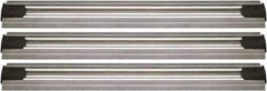 Quantum Storage - 2-1/2" Wide, Open Shelving Accessory/Component - Aluminum, Anodized Aluminum Finish, 132" Long, Use with Wire Shelving Units - USA Tool & Supply