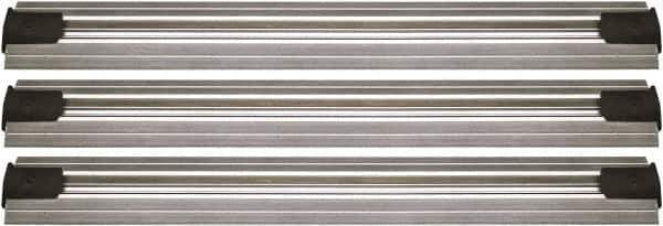 Quantum Storage - 2-1/2" Wide, Open Shelving Accessory/Component - Aluminum, Anodized Aluminum Finish, 144" Long, Use with Wire Shelving Units - USA Tool & Supply