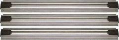 Quantum Storage - 2-1/2" Wide, Open Shelving Accessory/Component - Aluminum, Anodized Aluminum Finish, 144" Long, Use with Wire Shelving Units - USA Tool & Supply