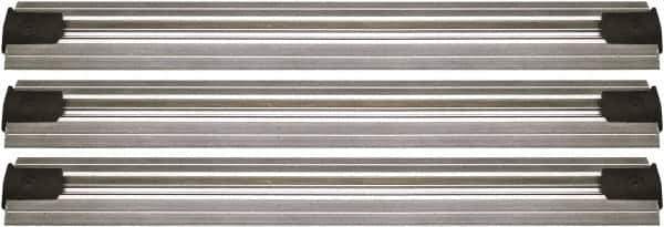 Quantum Storage - 2-1/2" Wide, Open Shelving Accessory/Component - Aluminum, Anodized Aluminum Finish, 156" Long, Use with Wire Shelving Units - USA Tool & Supply