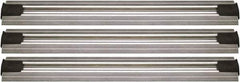Quantum Storage - 2-1/2" Wide, Open Shelving Accessory/Component - Aluminum, Anodized Aluminum Finish, 156" Long, Use with Wire Shelving Units - USA Tool & Supply