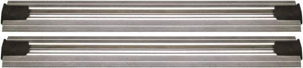 Quantum Storage - 2-1/2" Wide, Open Shelving Accessory/Component - Aluminum, Anodized Aluminum Finish, 180" Long, Use with Wire Shelving Units - USA Tool & Supply