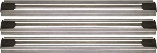Quantum Storage - 2-1/2" Wide, Open Shelving Accessory/Component - Aluminum, Anodized Aluminum Finish, 168" Long, Use with Wire Shelving Units - USA Tool & Supply