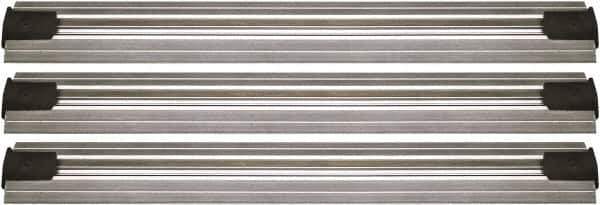 Quantum Storage - 2-1/2" Wide, Open Shelving Accessory/Component - Aluminum, Anodized Aluminum Finish, 180" Long, Use with Wire Shelving Units - USA Tool & Supply