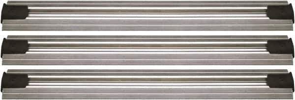 Quantum Storage - 2-1/2" Wide, Open Shelving Accessory/Component - Aluminum, Anodized Aluminum Finish, 192" Long, Use with Wire Shelving Units - USA Tool & Supply