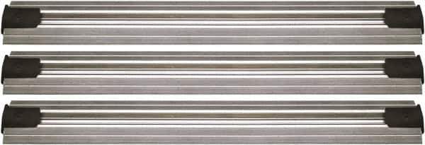 Quantum Storage - 2-1/2" Wide, Open Shelving Accessory/Component - Aluminum, Anodized Aluminum Finish, 204" Long, Use with Wire Shelving Units - USA Tool & Supply