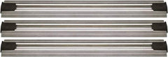 Quantum Storage - 2-1/2" Wide, Open Shelving Accessory/Component - Aluminum, Anodized Aluminum Finish, 204" Long, Use with Wire Shelving Units - USA Tool & Supply