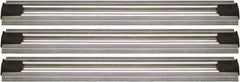 Quantum Storage - 2-1/2" Wide, Open Shelving Accessory/Component - Aluminum, Anodized Aluminum Finish, 216" Long, Use with Wire Shelving Units - USA Tool & Supply