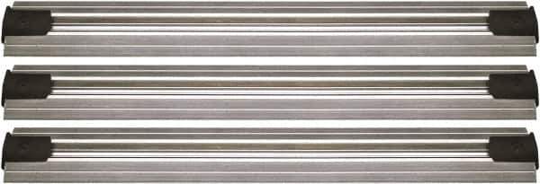 Quantum Storage - 2-1/2" Wide, Open Shelving Accessory/Component - Aluminum, Anodized Aluminum Finish, 228" Long, Use with Wire Shelving Units - USA Tool & Supply