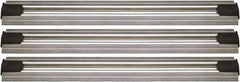 Quantum Storage - 2-1/2" Wide, Open Shelving Accessory/Component - Aluminum, Anodized Aluminum Finish, 228" Long, Use with Wire Shelving Units - USA Tool & Supply