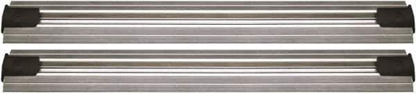 Quantum Storage - 2-1/2" Wide, Open Shelving Accessory/Component - Aluminum, Anodized Aluminum Finish, 96" Long, Use with Wire Shelving Units - USA Tool & Supply