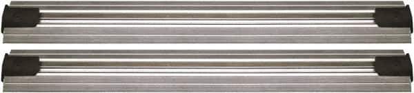 Quantum Storage - 2-1/2" Wide, Open Shelving Accessory/Component - Aluminum, Anodized Aluminum Finish, 120" Long, Use with Wire Shelving Units - USA Tool & Supply