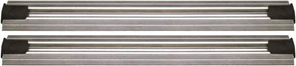 Quantum Storage - 2-1/2" Wide, Open Shelving Accessory/Component - Aluminum, Anodized Aluminum Finish, 108" Long, Use with Wire Shelving Units - USA Tool & Supply