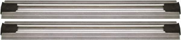 Quantum Storage - 2-1/2" Wide, Open Shelving Accessory/Component - Aluminum, Anodized Aluminum Finish, 228" Long, Use with Wire Shelving Units - USA Tool & Supply