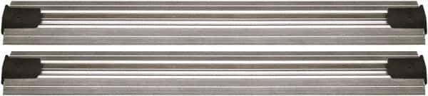 Quantum Storage - 2-1/2" Wide, Open Shelving Accessory/Component - Aluminum, Anodized Aluminum Finish, 216" Long, Use with Wire Shelving Units - USA Tool & Supply