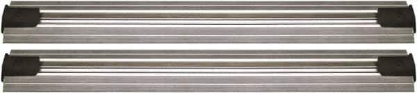 Quantum Storage - 2-1/2" Wide, Open Shelving Accessory/Component - Aluminum, Anodized Aluminum Finish, 240" Long, Use with Wire Shelving Units - USA Tool & Supply
