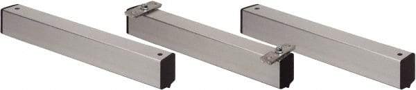 Quantum Storage - 2" Wide, Open Shelving Accessory/Component - Aluminum, Anodized Aluminum Finish, 18" Long, Use with Wire Shelving Units - USA Tool & Supply