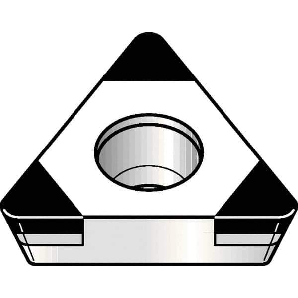 Kennametal - TPGW32.52 MT Grade KBH20 PCBN Turning Insert - Nano-Composite Finish, 60° Triangle, 3/8" Inscr Circle, 5/32" Thick, 1/32" Corner Radius - USA Tool & Supply