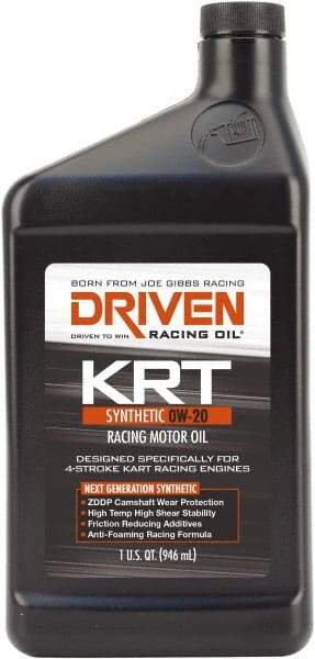 Joe Gibbs Driven Racing Oil - 1 Quart Synthetic Racing Oil - Grade 0W-20 - USA Tool & Supply