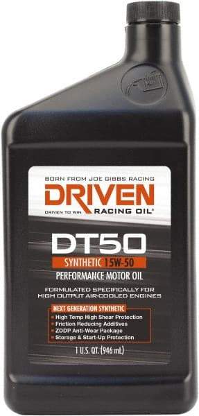 Joe Gibbs Driven Racing Oil - 1 Quart Synthetic Engine Oil - Grade 15W-50 - USA Tool & Supply