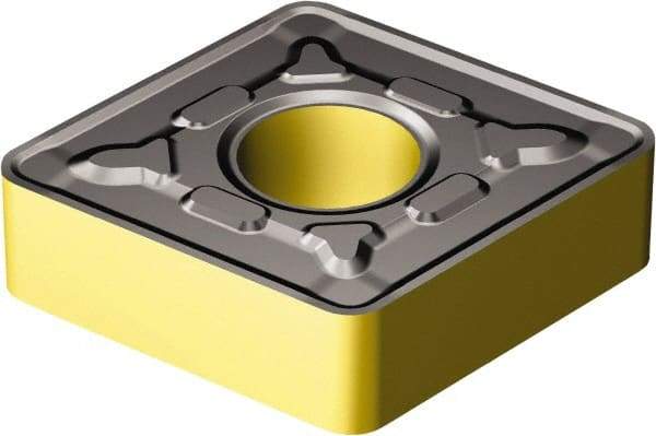 Sandvik Coromant - CNMG434 MR Grade 2220 Carbide Turning Insert - TiCN/AI2O3/TiN Finish, 80° Diamond, 1/2" Inscr Circle, 3/16" Thick, 1/16" Corner Radius - USA Tool & Supply