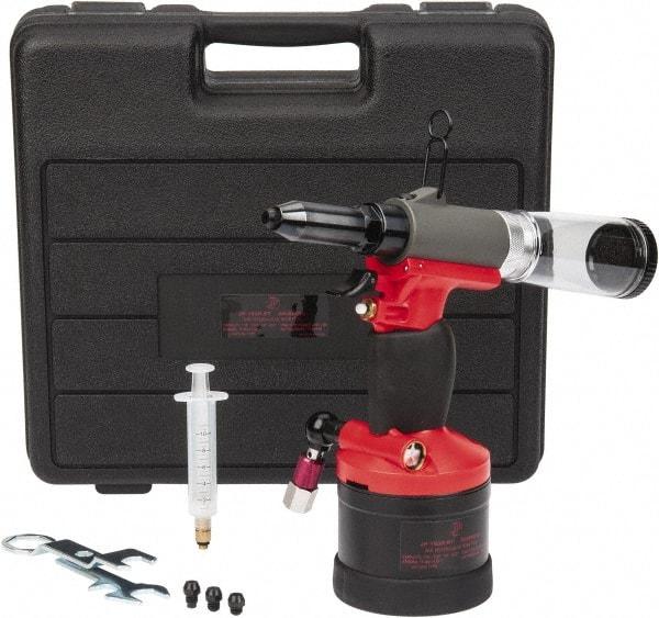 PRO-SOURCE - 3/32, 1/8, 5/32 & 3/16" Capacity, Air Riveter - 4 CFM, 15mm Long Stroke, 1/4 NPT Inlet - USA Tool & Supply