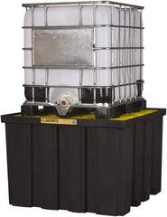 Justrite - 372 Gallon Sump Polyurethane IBC Pallet - 55 Inch Long x 55 Inch Wide x 37-1/2 Inch High, 1 Tote, 9,000 Lbs. Load Capacity, Fork Liftable - USA Tool & Supply