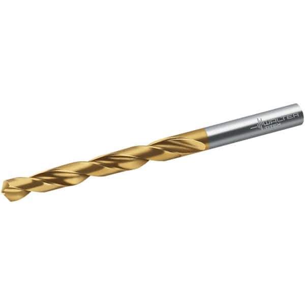 Walter-Titex - 12.5mm 118° High Speed Steel Jobber Drill - TiN Finish, Right Hand Cut, Spiral Flute, Straight Shank, 151mm OAL, N Point - USA Tool & Supply