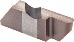 Tool-Flo - 3062FLRD Grade AC3R, 3.18mm Cutting Width Carbide Grooving Insert - 1/4" Max Depth of Cut, Right Hand, 1/16" Corner Radius, TiAlN Finish - USA Tool & Supply